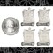 Antiqued Silver Plated Brass United States Patriotic Charms - Set of Four - S-C17
